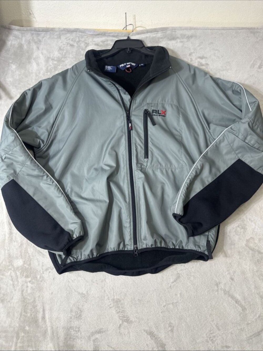 Polo Sport RLX jacket men’s XXL gray black fleece lined full zip